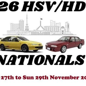 2026 HSV and HDT Nationals 27 to 29 November Canberra